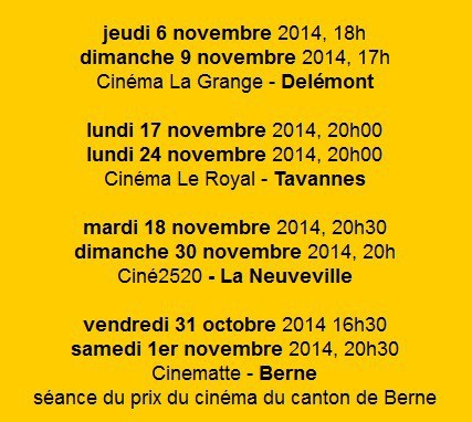 Dates des prochaines projections