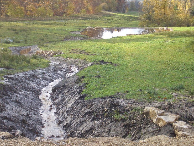 Le ruisseau a été aménagé au lieu-dit
