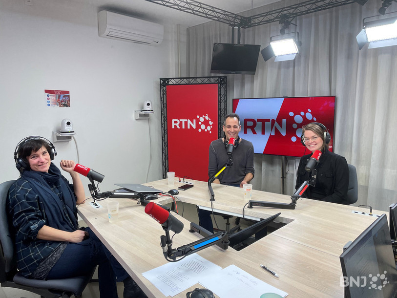 De gauche à droite : Salomé Corboz, Noël Antonini et Amélie Geoffroy étaient les invités de La Matinale ce lundi.