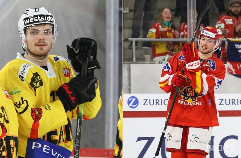 Thomas Thiry (à g.) et Gilian Kohler porteront les couleurs du HC Ajoie dès la saison prochaine. (Photo: archives Mauricette Schnider)