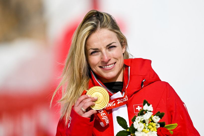 Lara Gut-Behrami a enfin décroché l'or olympique qu'elle convoitait tant. (Photo : keystone JEAN-CHRISTOPHE BOTT)