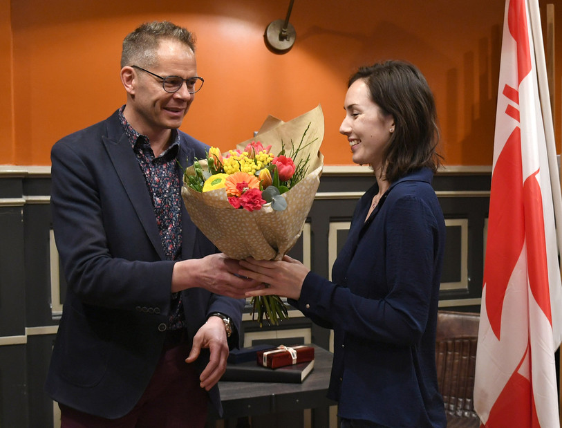 David Eray, président du Gouvernement jurassien, a fait l'éloge d'Elisa Shua Dusapin (photo: Bist, canton du Jura).