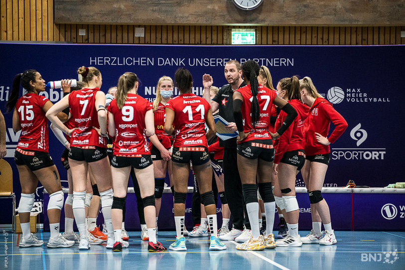 Le Volleyball Franches-Montagnes ne luttera pas dans le dernier carré en Ligue A (photo : Jonathan Vallat).
