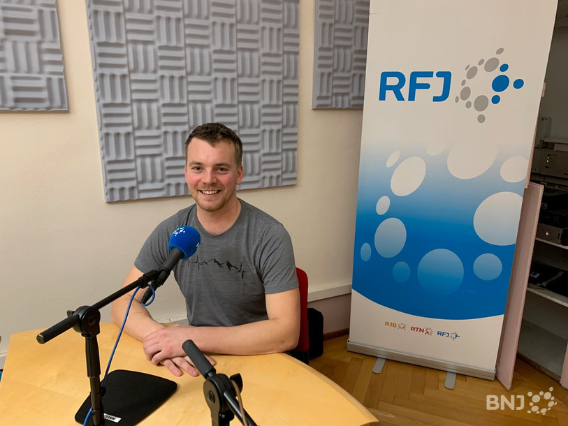 Christophe Von Däniken dans les locaux de RFJ. 