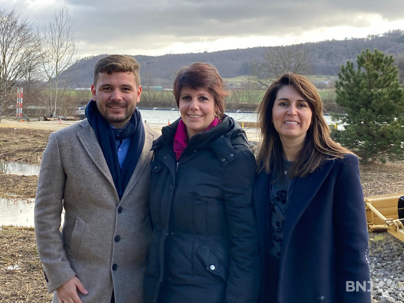 La Jeune chambre internationale de Neuchâtel est à l'origine de ce concours. De gauche à droite: son président Yann-Amaël Aubert, la responsable coordination Anne-Françoise Vuilleumier et la responsable communication Maryline Python.