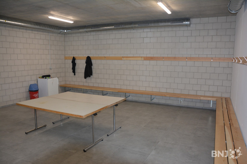 Un des deux grands vestiaires du FCB.