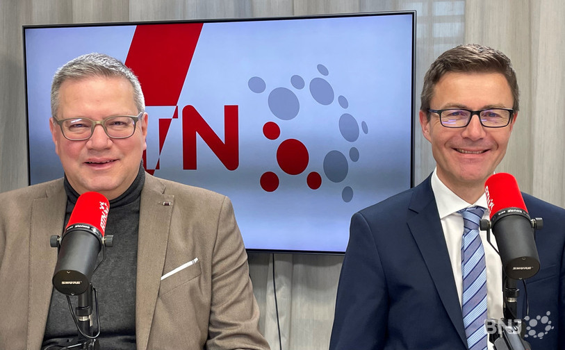 De gauche à droite : Florian Nemeti, directeur de la CNCI et Pierre Alain Leuenberger, directeur de la BCN, étaient les invités de La Matinale ce mercredi.