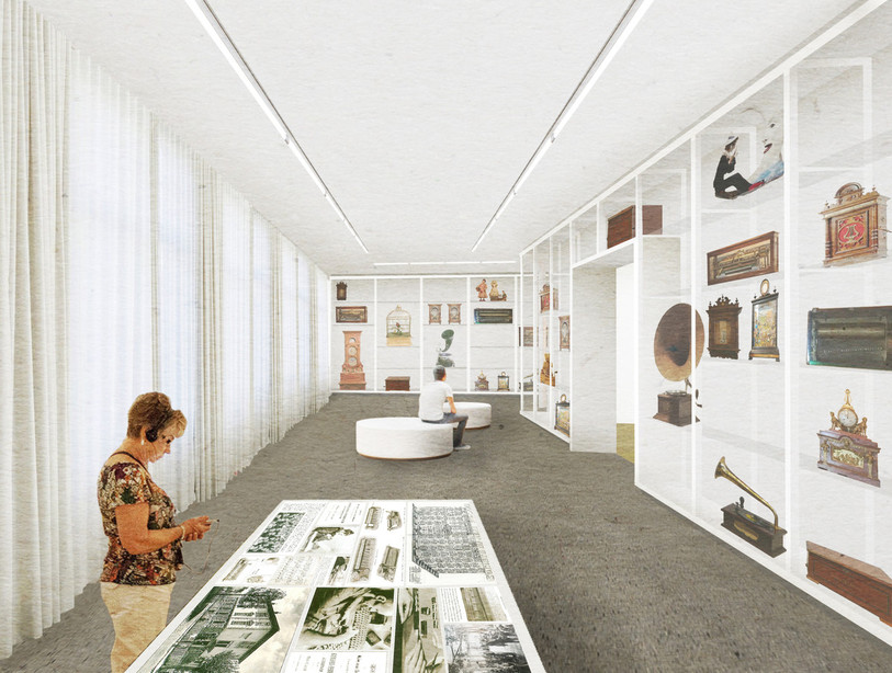 Le Musée unique et son futur Schaudepot à Sainte-Croix. (Image: Musée unique)