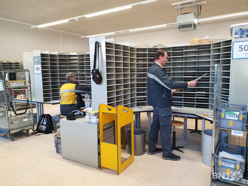 L'intérieur des nouveaux locaux du centre de distribution de La Poste à Fleurier.