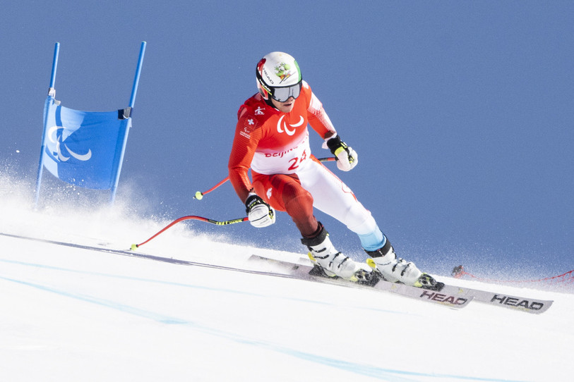 Robin Cuche avait manqué la cérémonie d'ouverture de ces Jeux paralympiques. (EPA/ENNIO LEANZA)