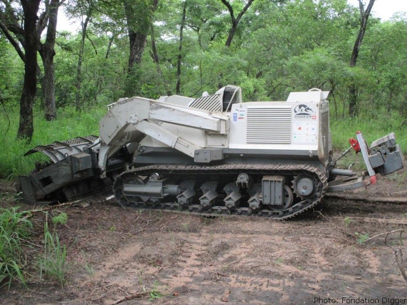 La machinée utilisée par la Fondation Digger au Mozambique.
