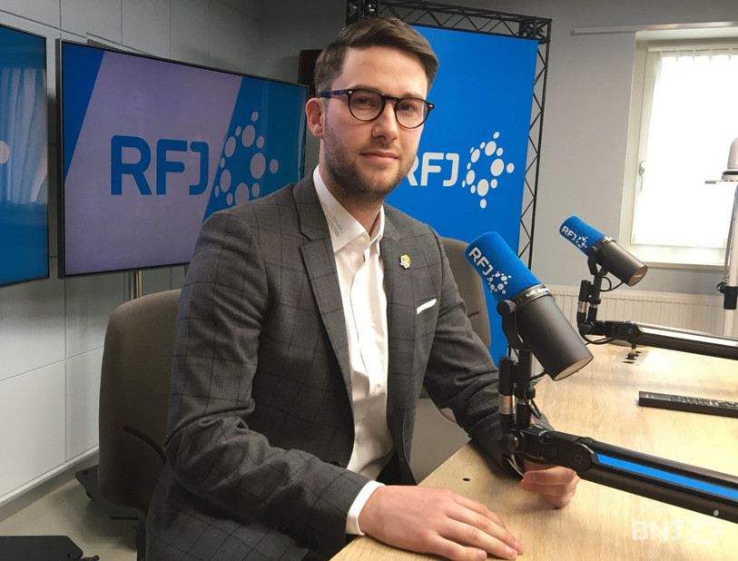 Stanislas Gaschen ce vendredi matin dans les studios de RFJ.