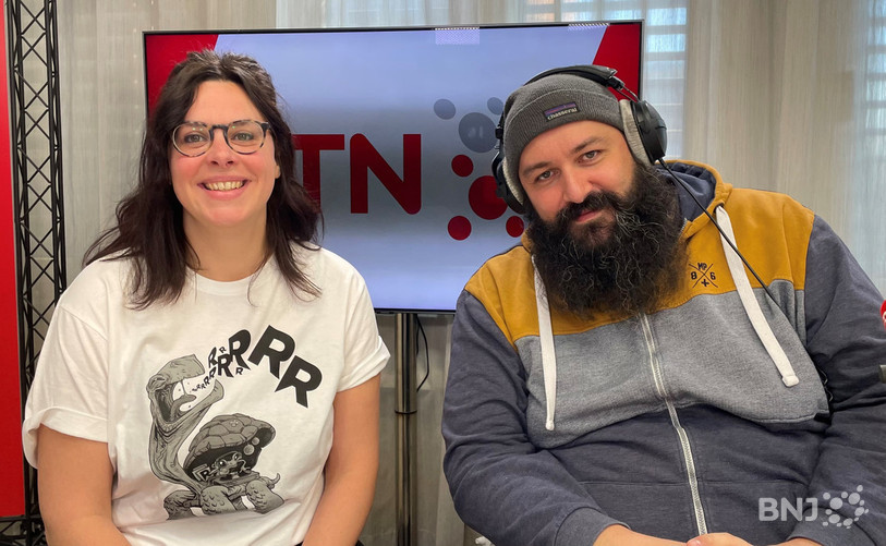La cheffe d'antenne de GRRIF Marie-Luce et l'animateur Stève étaient invités de La Matinale ce lundi.