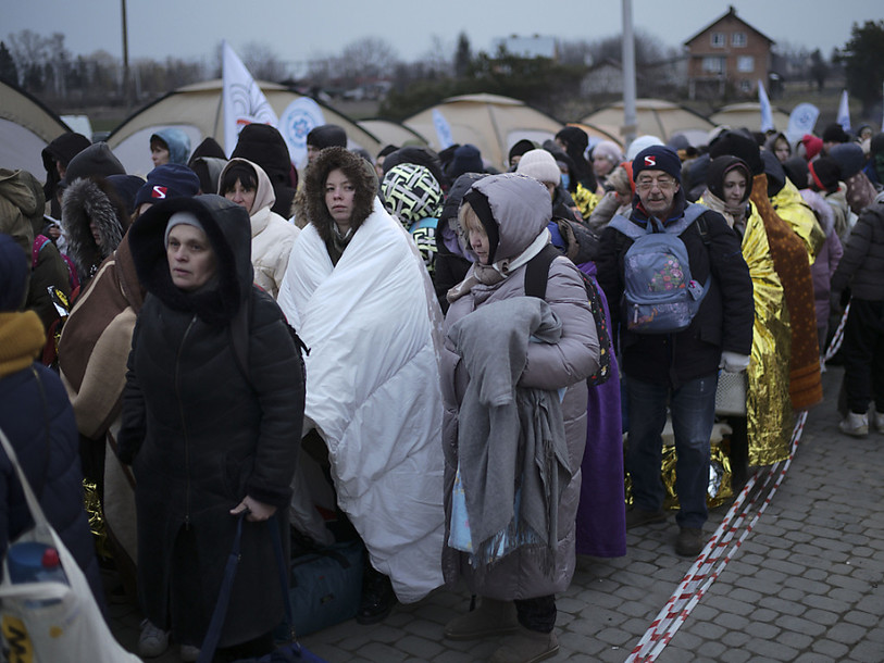 Courrendlin organise une récolte de dons pour les réfugiés. (Photo : Keystone/AP/Markus Schreiber).