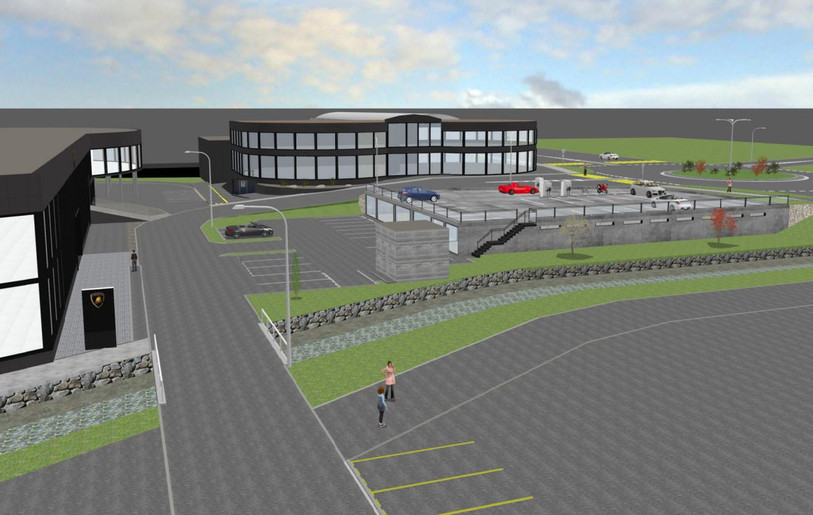 Vue 3D du projet de parking réalisée par la société Lambo Parcs SA.