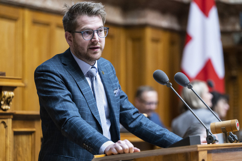 Le conseiller national Baptiste Hurni lors de la session de printemps. (Photo: KEYSTONE / Alessandro della Valle)