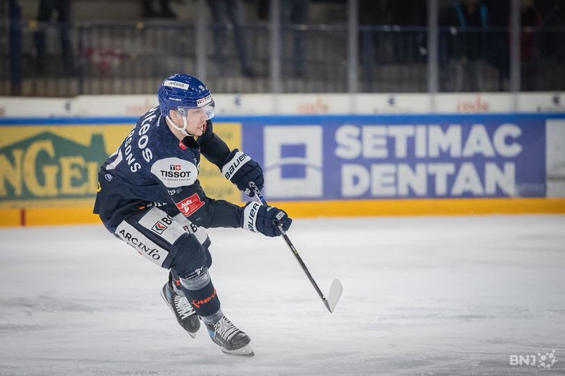 Le seul but chaux-de-fonnier a été inscrit par Toms Andersons. (Photo: archives).
