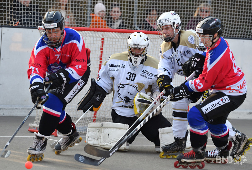 Le SHC Ajoie a perdu chez Bienne Seelanders samedi lors de la première journée de ligue A. (Photo: Georges Henz)
