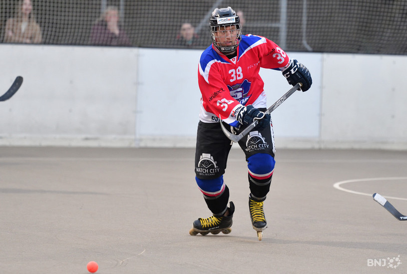 Le but de David Carrard n'a pas suffi pour Bienne Seelanders. (Photo : archives Georges Henz)