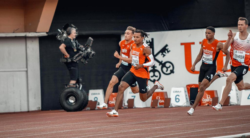 Bradley Lestrade a dû se contenter de la cinquième place lors de la finale du 60 mètres des championnats de Suisse en salle samedi. (Photo : Bradley Lestrade)