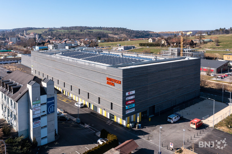 La Raiffeisen Arena à Porrentruy va accueillir la première édition de Festi'Live en juin prochain. (photo : Georges Henz).