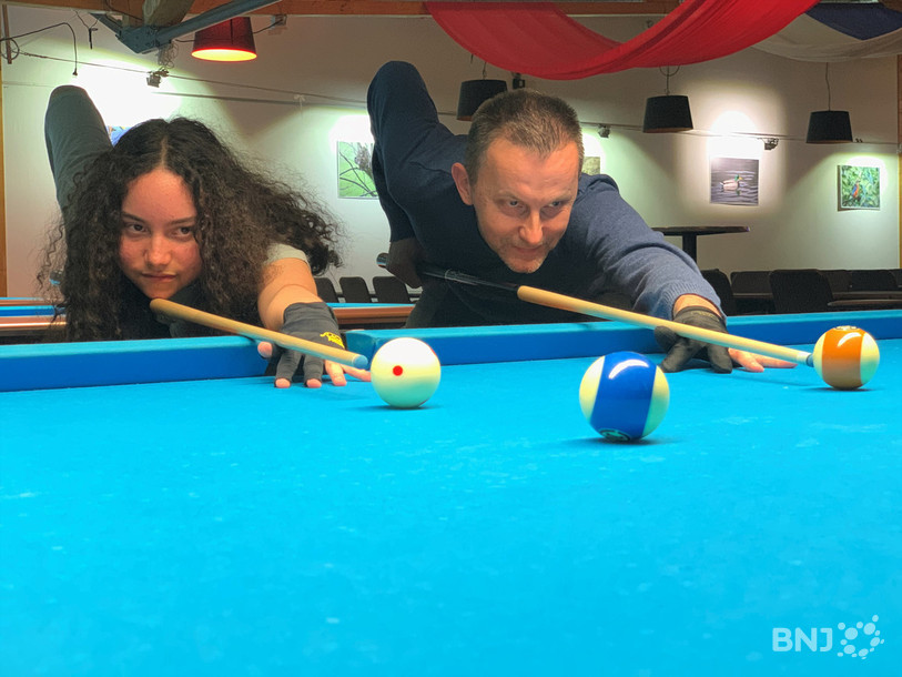 Thalia Sommer et Thierry Sommer partagent la passion du billard entre père et fille.