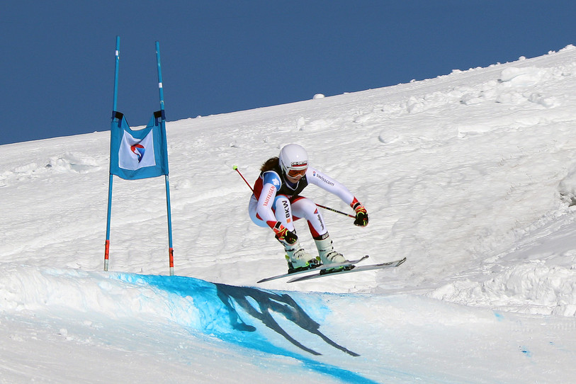 Justine Herzog a signé un top 10 lundi en super G (photo : Giron jurassien).
