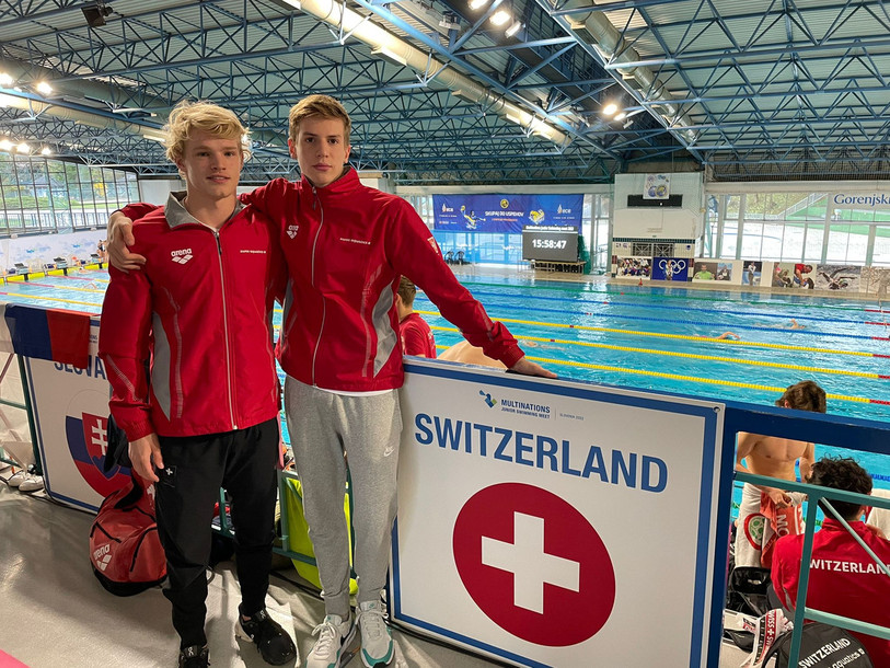 Ilan Gagnebin et Dario Marcone lors des Multinations juniors en Slovénie. (Photo: Red-Fish).