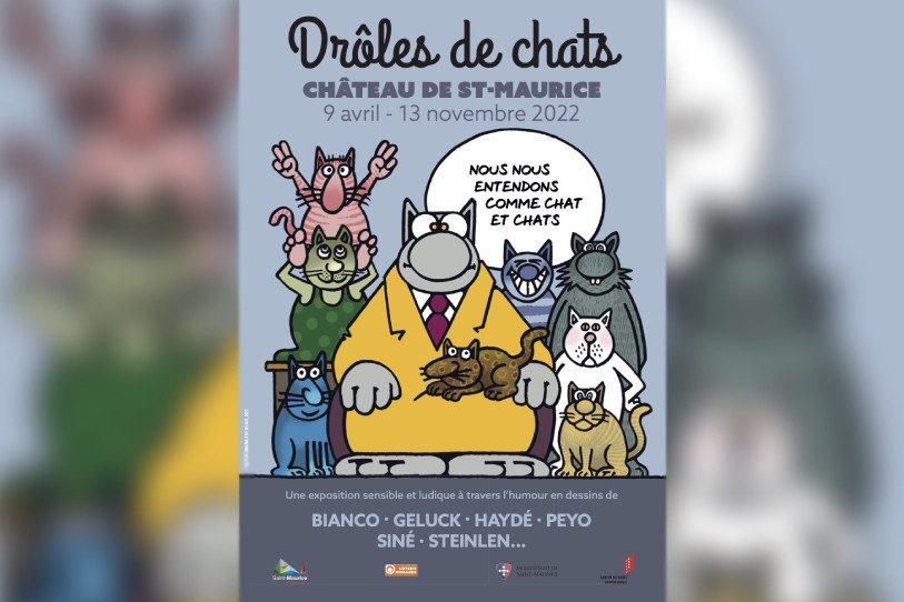L’exposition « Drôles de Chats » est à voir jusqu’au 13 novembre au Château de St-Maurice. (Photo : Château St-Maurice)