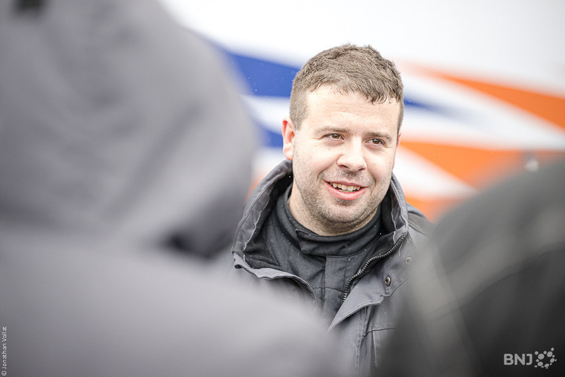Sacha Althaus et sa coéquipière Lisiane Zbinden ont été victime d'une violente sortie de route. (Photo : Jonathan Vallat)