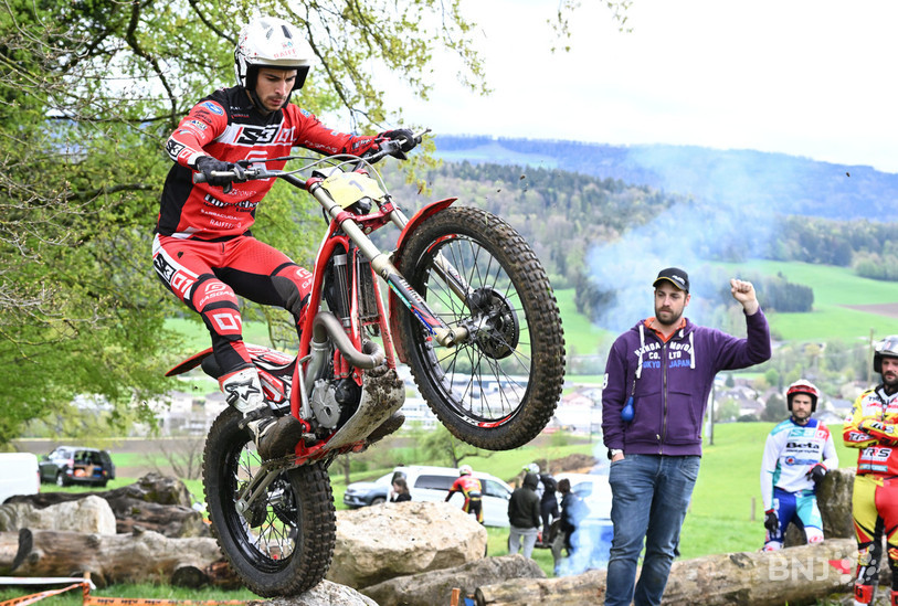 Noé Pretalli n'a pas fait beaucoup de points de pénalité dimanche à Develier (photo : Georges Henz).