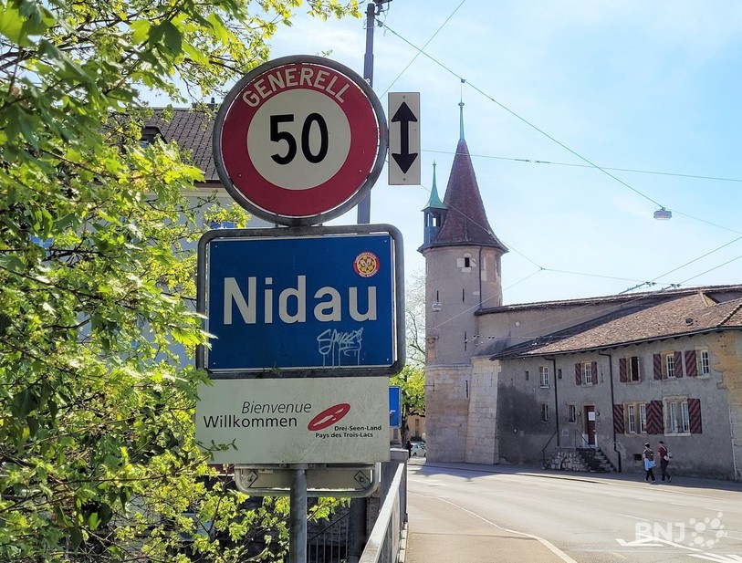 L'entrée de Nidau depuis Bienne.