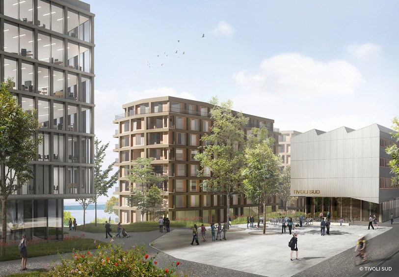 Le quartier de Tivoli fait partie des endroits qui seront touchés par les projets avancés par le Forum du logement. (Crédit : Tivoli Sud - Implenia)
