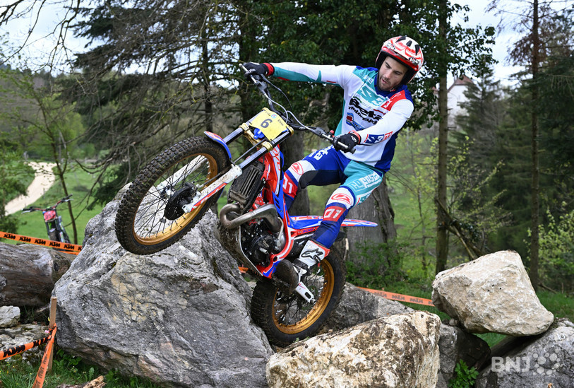 Les motos thermiques (ici celle de Florian Pretalli) seront encore les reines cette saison et à Develier dimanche. (Photo d'archives : Georges Henz)