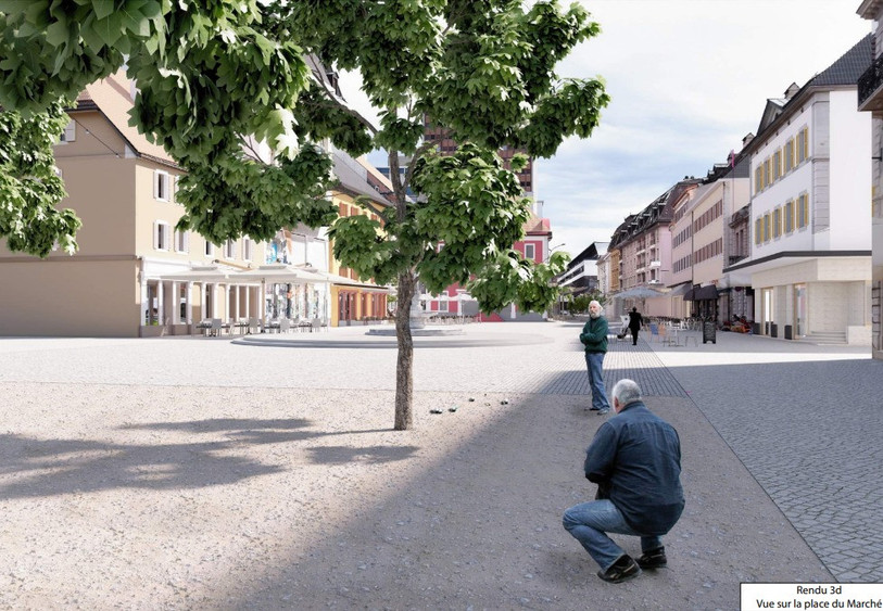 Vue sur la place du Marché. (Photo : Ville de La Chaux-de-Fonds)