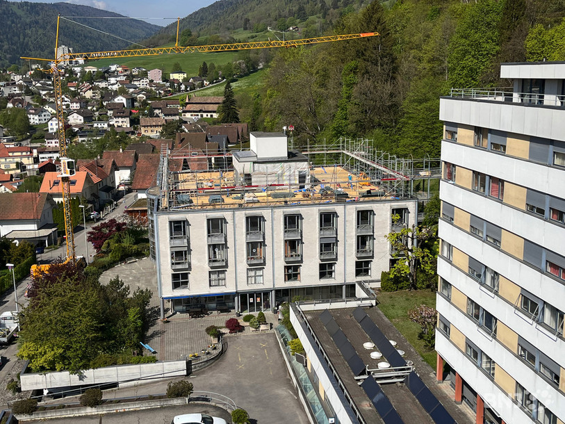 La nouvelle extension est encore en travaux.