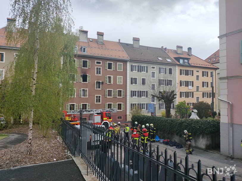 L'incendie a touché un immeuble de la rue Numa-Droz.