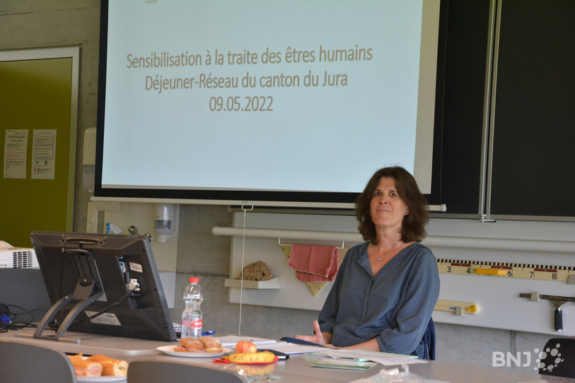 Karine Gobetti Pétremand, chargée de mission pour les cantons de Suisse romande et du Tessin dans le domaine de la traite des êtres humains, a présenté les différents aspects du phénomène.