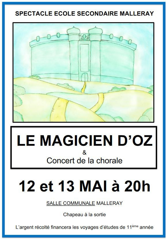 L'affiche du spectacle des élèves de l'école secondaire de Malleray.