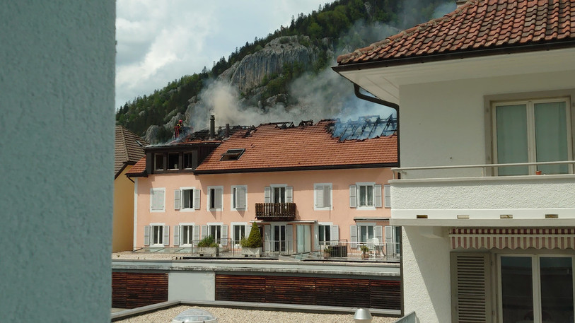 La toiture du bâtiment a été fortement endommagée (Photo: auditeur reporter)