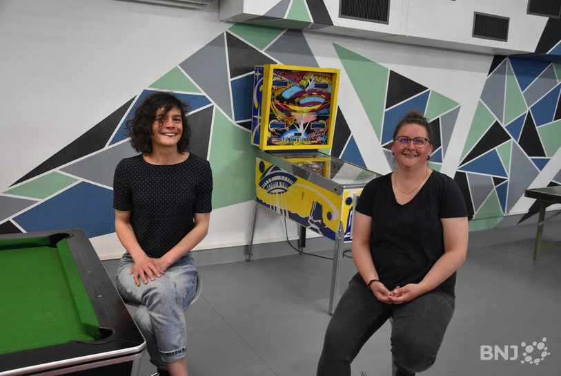 Graciana Fornage et Marjorie Oppliger, animatrices au Centre animation jeunesse de Péry-La Heutte et environs et organisatrices de ce Forum sur l'animation jeunesse.