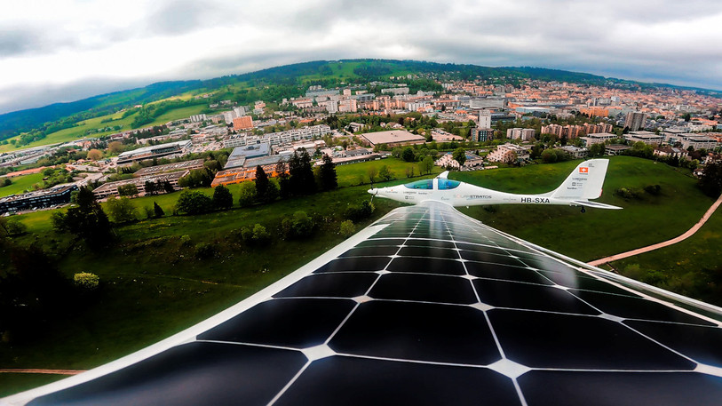 SolarStratos a relié vendredi Payerne à l'aéroport des Eplatures. (Photo: SolarStraos).