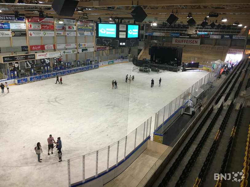 Les visiteurs ont arpenté la patinoire bruntrutaine.