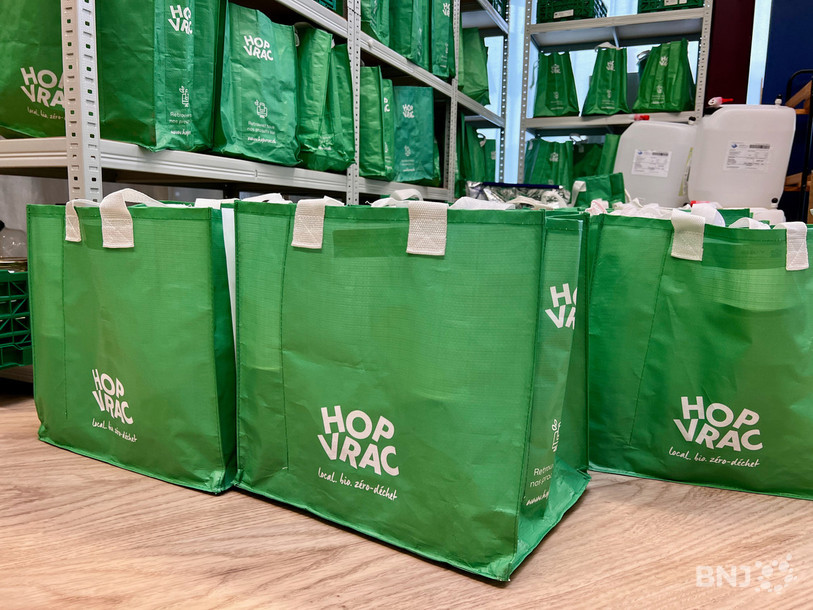 Chaque semaine, ce sont 100 sacs qui sont préparés pour les clients de HopVrac. 