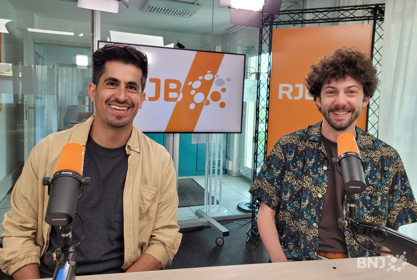 Pascal Chauvie et Florian Formica (de gauche à droite) ont lancé leur podcast en début d’année.