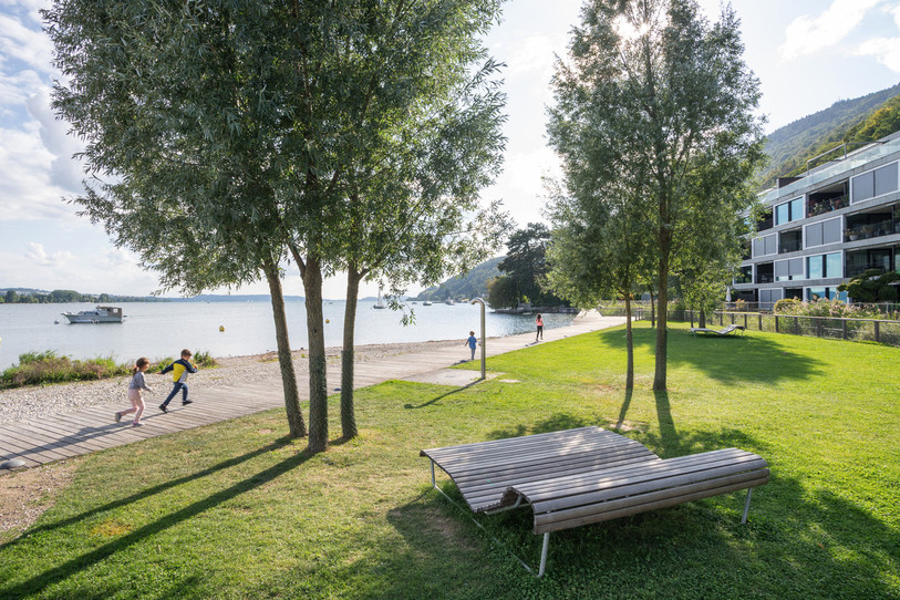 Le lac de Bienne rendu aux piétons, ici dans le secteur Beau Rivage. (Photo : canton de Berne).