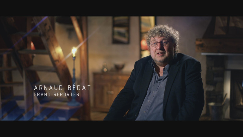 Arnaud Bédat dans un extrait de la série documentaire consacrée à l'affaire de l'Ordre du Temple solaire (photo: Imagissime, TF1).
