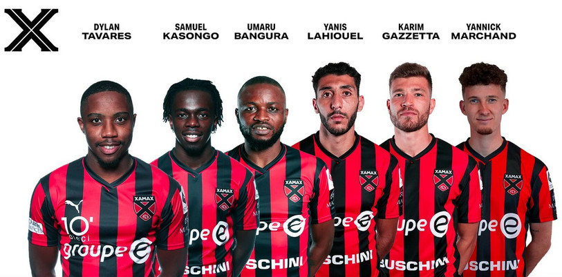Ces six joueurs ne porteront plus le maillot de Neuchâtel Xamax la saison prochaine. (Photo: Xamax)