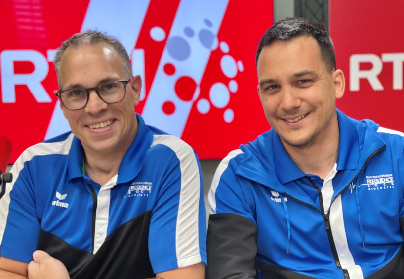De gauche à droite : Le président du club Fréquence rock Bastien Aubert et le vice-président Thomas Eberhardt étaient invités de La Matinale ce mercredi.