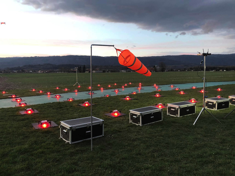 Préparatifs avant une session d'entraînement. (Photo : Swiss Drone Show).